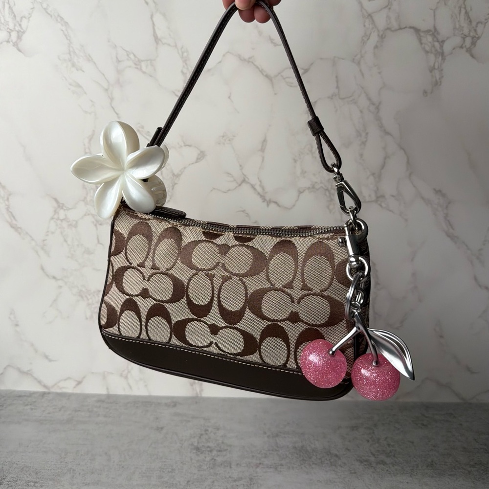 Brown Coach Demi Shoulder Bag